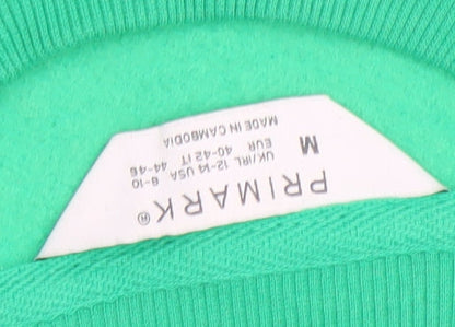 Womens UK Size M Primark Green Pullover Sweatshirt