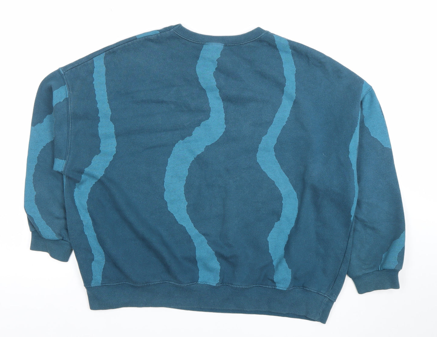 Womens UK Size S Pull&Bear Blue Pullover Sweatshirt