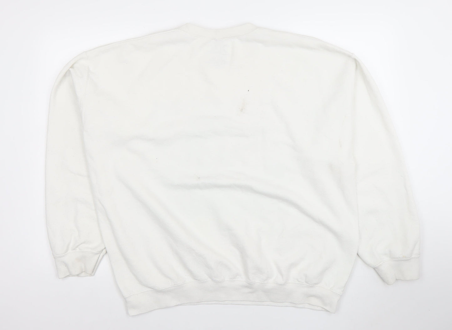 2PAC Men's White Medium Pullover Graphic Sweatshirt