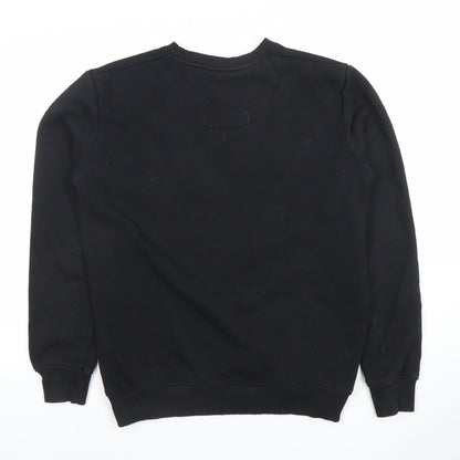 Mens UK Size S Pull & Bear Black Pullover Sweatshirt