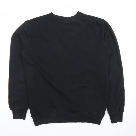 Mens UK Size S Pull & Bear Black Pullover Sweatshirt