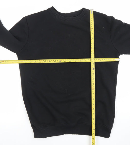 Mens UK Size S Pull & Bear Black Pullover Sweatshirt