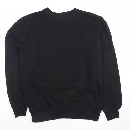 Mens UK Size S Pull & Bear Black Pullover Sweatshirt
