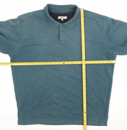 Mens UK Size L EWM Blue Henley Sweatshirt