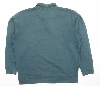 Mens UK Size L EWM Blue Henley Sweatshirt
