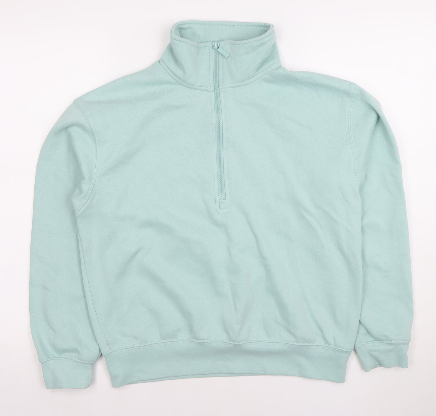 Dunnes Women Aqua 1/2 Zip Fleece Sweatshirt Small