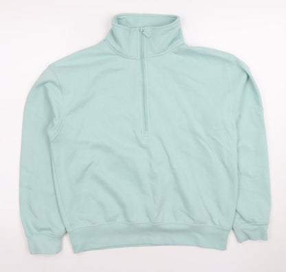 Dunnes Women Aqua 1/2 Zip Fleece Sweatshirt Small