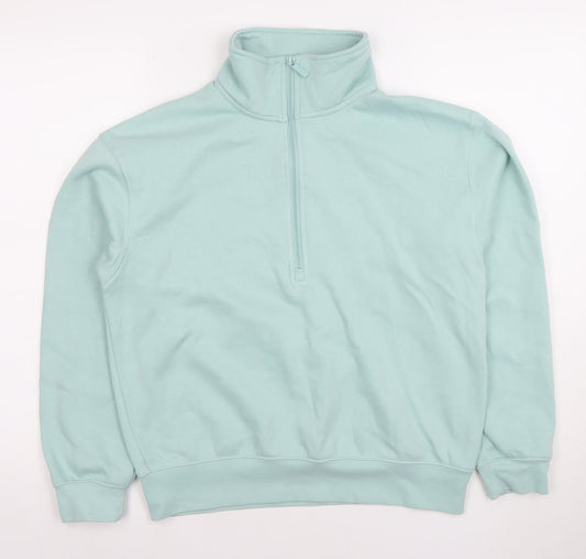 Dunnes Women Aqua 1/2 Zip Fleece Sweatshirt Small