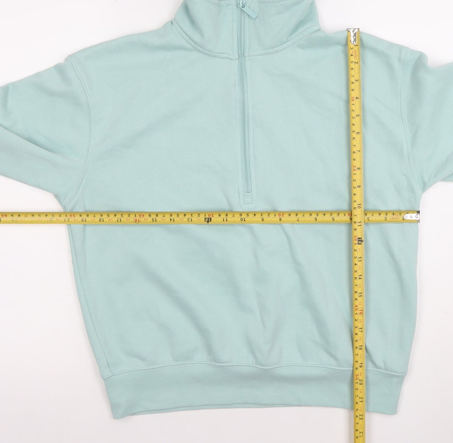 Dunnes Women Aqua 1/2 Zip Fleece Sweatshirt Small