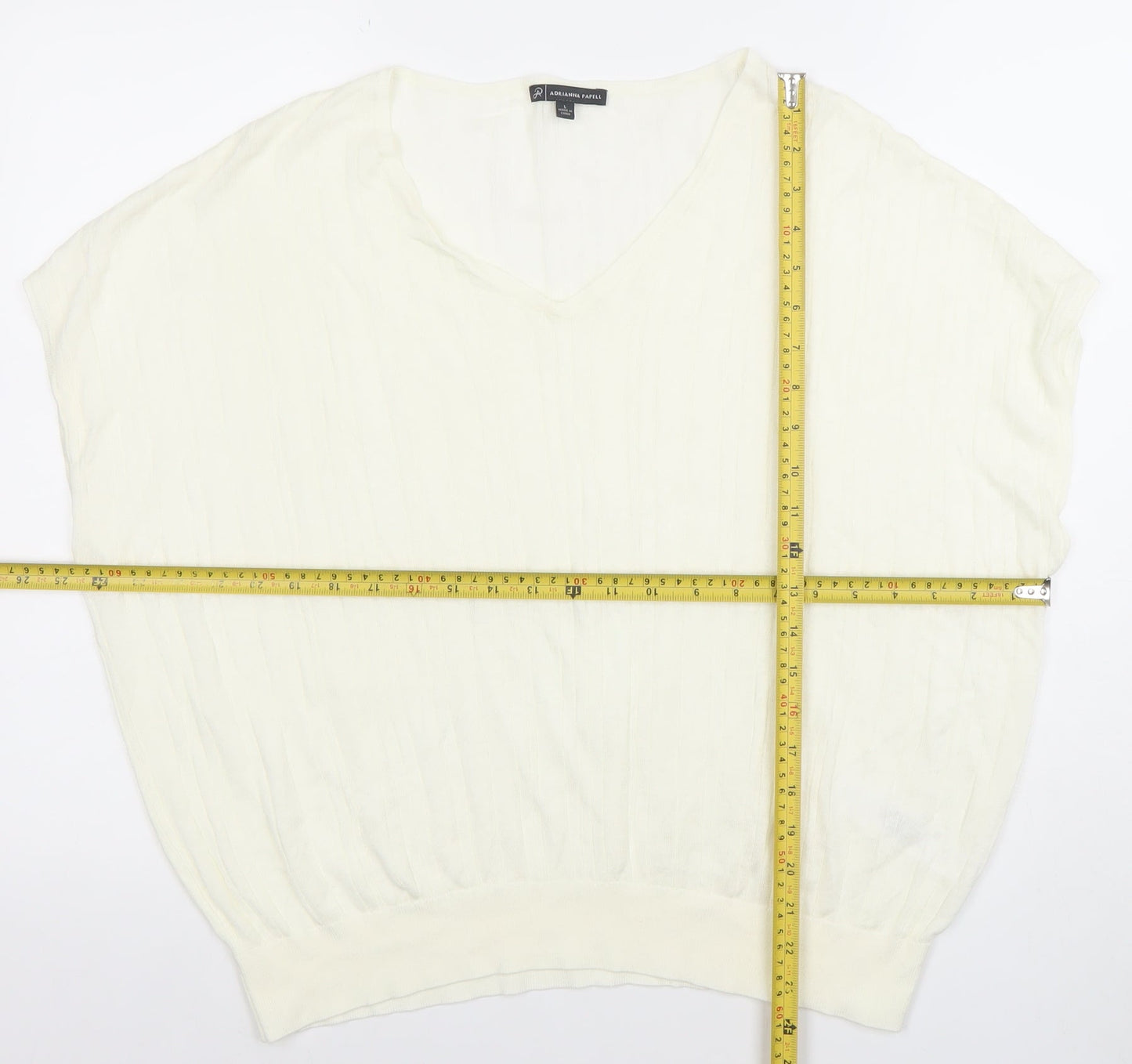 Womens UK Size L Adrianna Papell Ivory Camisole Blouse