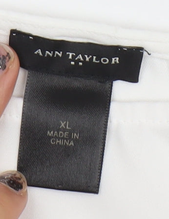 Ann Taylor Women's White Sleeveless Blouse Top Size XL