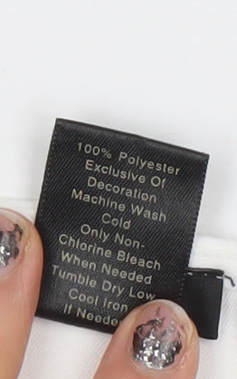 Ann Taylor Women's White Sleeveless Blouse Top Size XL