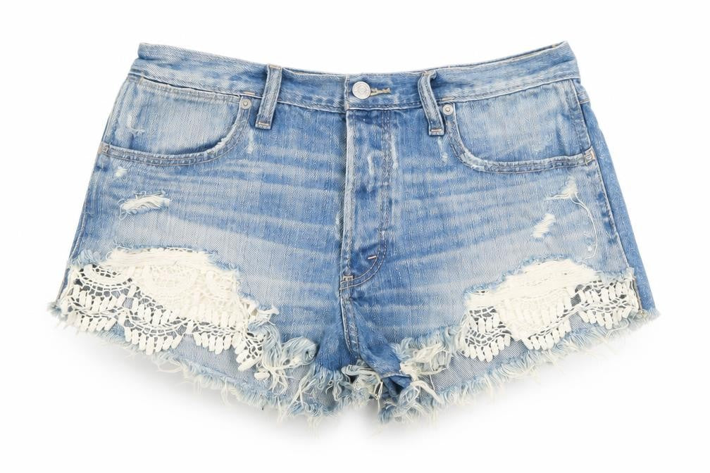 Womens UK Size 4 Abercrombie & Fitch Regular Fit Cut-Off Shorts