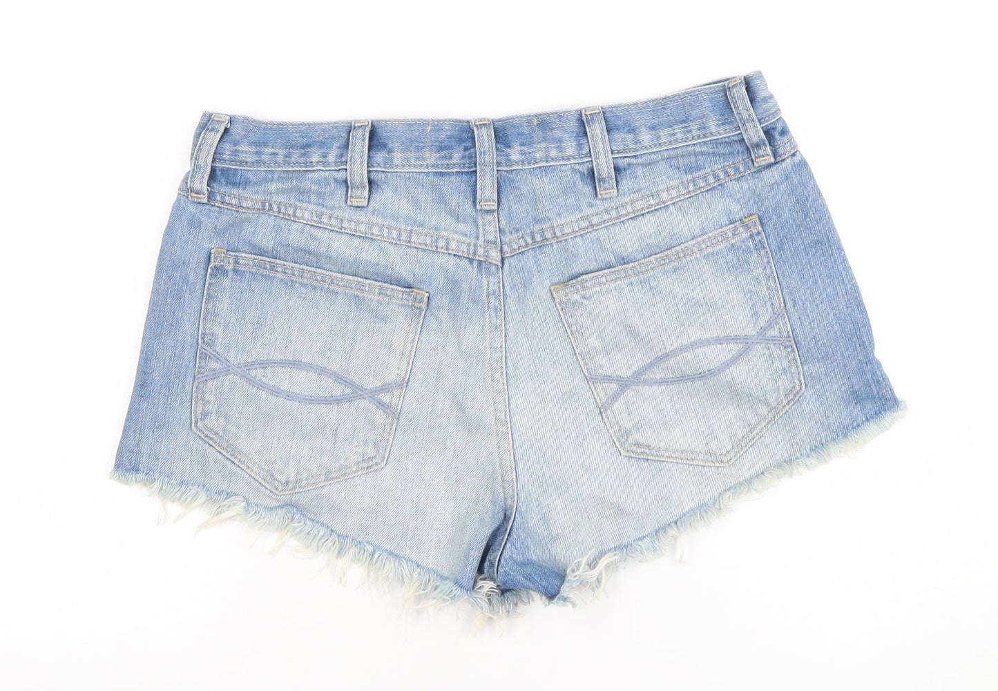 Womens UK Size 4 Abercrombie & Fitch Regular Fit Cut-Off Shorts