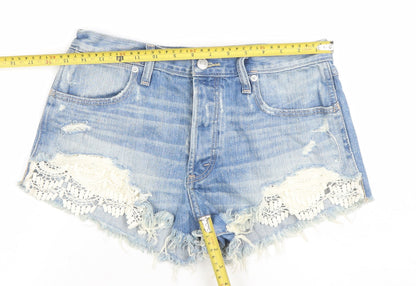 Womens UK Size 4 Abercrombie & Fitch Regular Fit Cut-Off Shorts