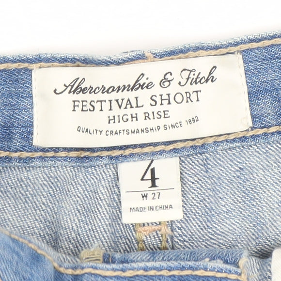 Womens UK Size 4 Abercrombie & Fitch Regular Fit Cut-Off Shorts