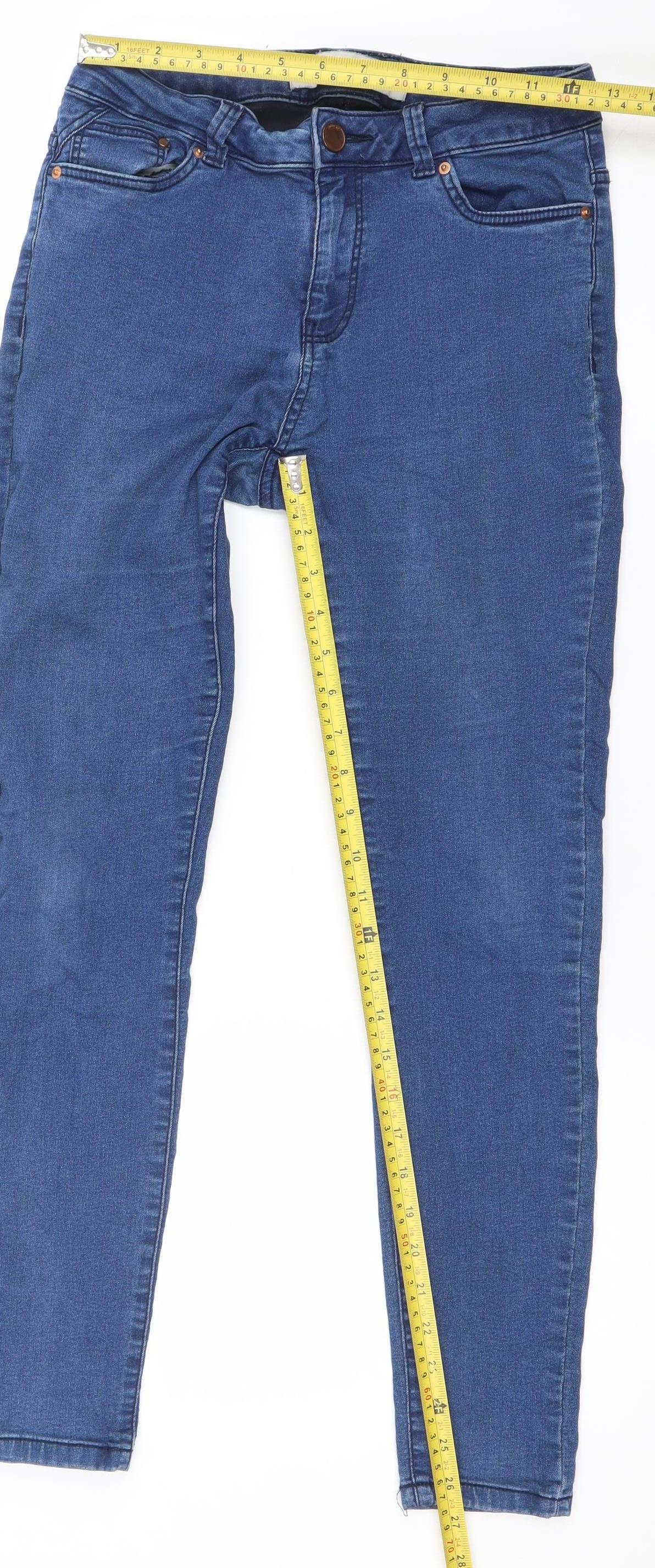 Denim Co. Women Blue Skinny Jeans Size 10 Stretch Mid Rise