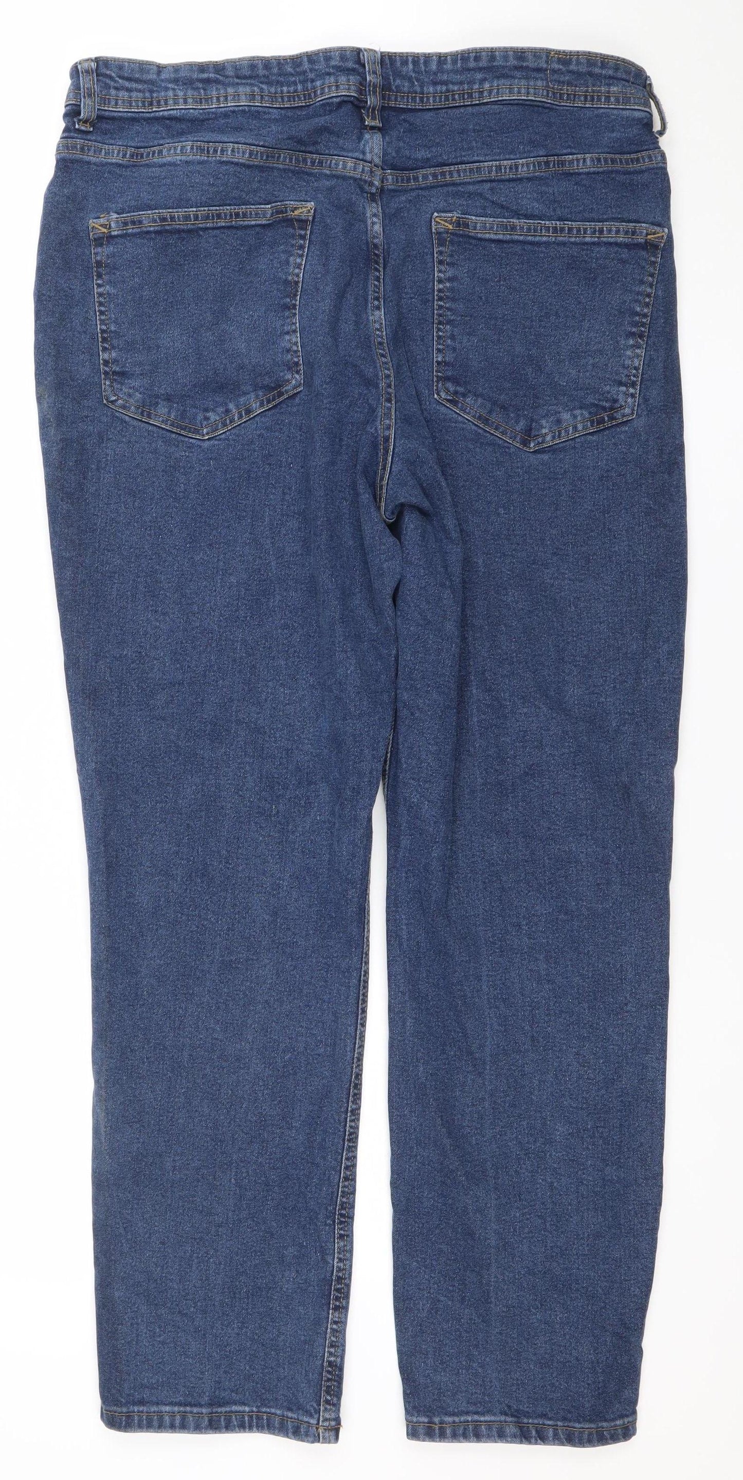 Denim Co. Men's Blue Regular Fit Straight Jeans 36W 30L