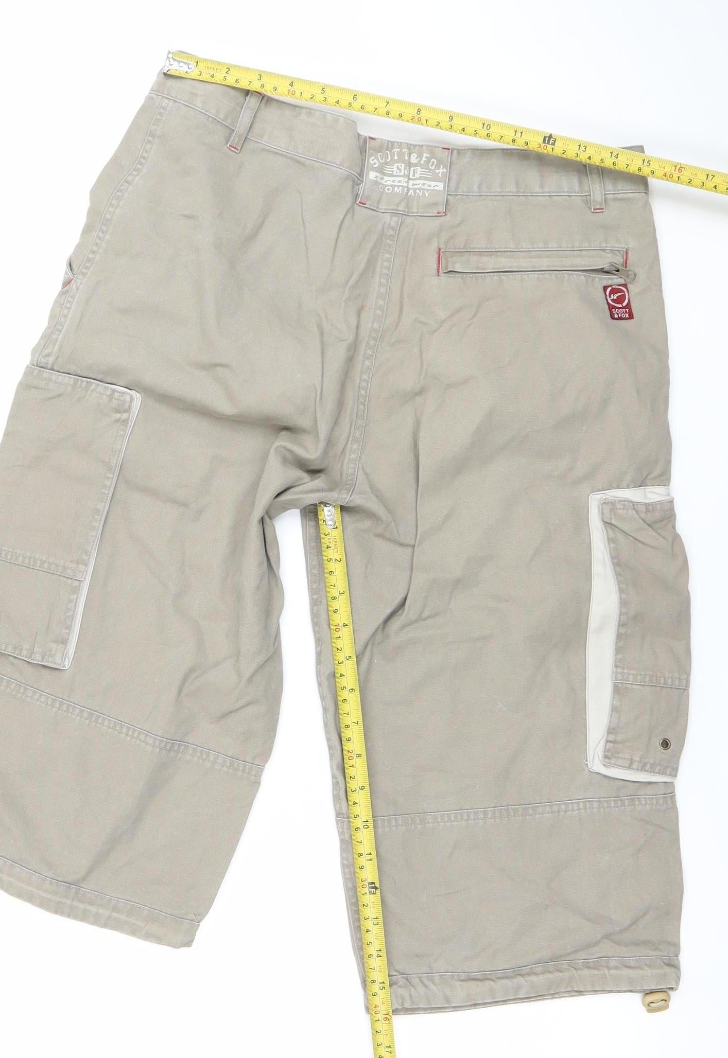 Scott & Fox Men's Beige Cargo Shorts M Cotton Outdoor Style