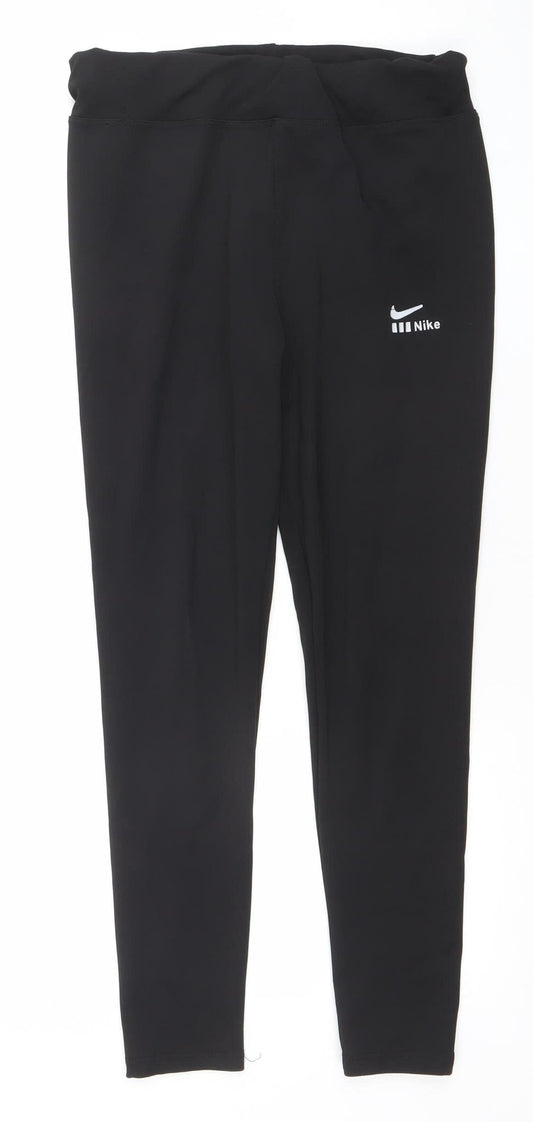 Nike Womens Black L Leggings Activewear Trousers Stretch Gym Jog Yoga