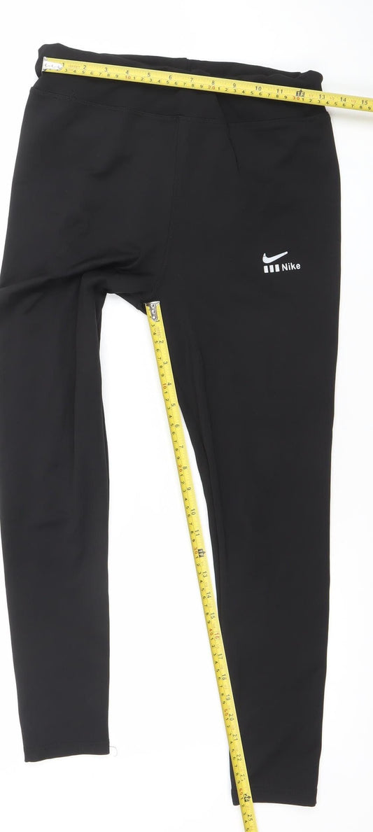 Nike Womens Black L Leggings Activewear Trousers Stretch Gym Jog Yoga