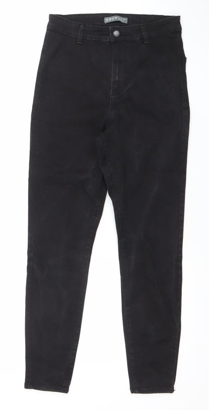 Denim Co. Womens Black Skinny Jeans Size 12 Slim Fit Mid Rise