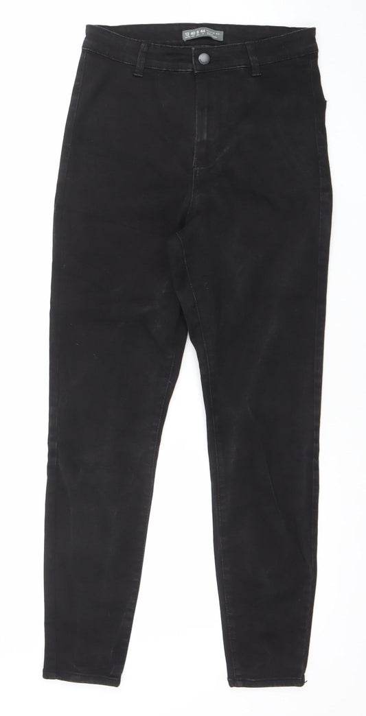 Denim Co. Womens Black Skinny Jeans Size 12 Slim Fit Mid Rise