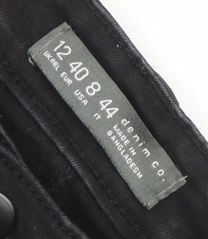 Denim Co. Womens Black Skinny Jeans Size 12 Slim Fit Mid Rise