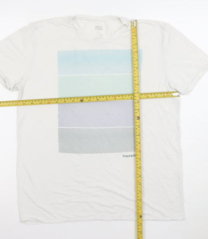 Womens UK Size L Track & Field White Basic T-Shirt