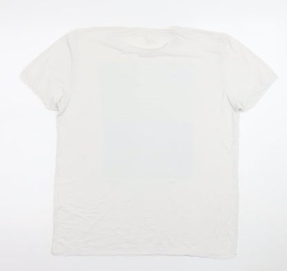 Womens UK Size L Track & Field White Basic T-Shirt