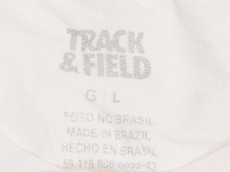 Womens UK Size L Track & Field White Basic T-Shirt
