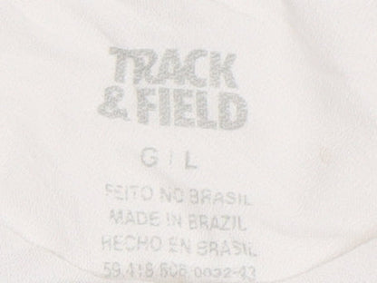 Womens UK Size L Track & Field White Basic T-Shirt