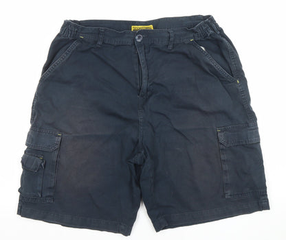 Workwear Men's Blue Cargo Shorts Size 40 Regular Fit Cotton
