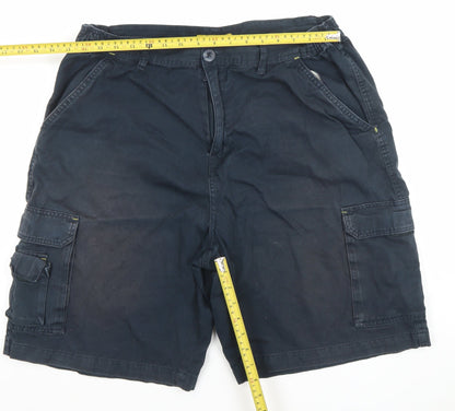 Workwear Men's Blue Cargo Shorts Size 40 Regular Fit Cotton