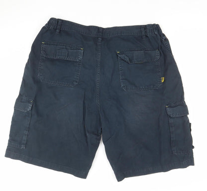 Workwear Men's Blue Cargo Shorts Size 40 Regular Fit Cotton