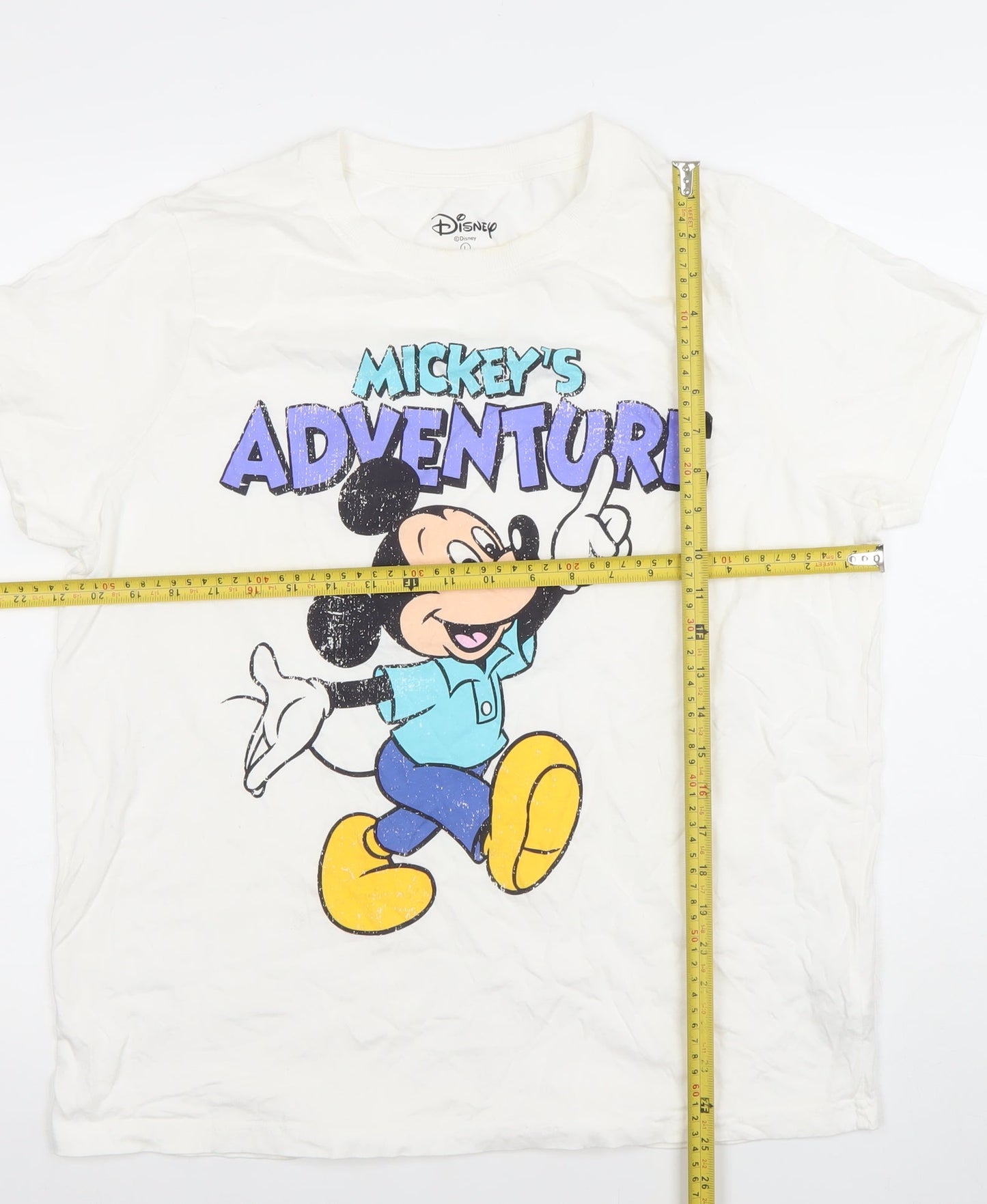 Womens UK Size L Disney White Basic T-Shirt