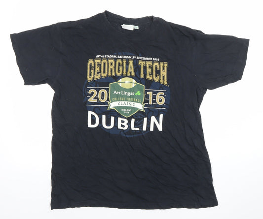 Traditional Craft Men's Black Georgia Tech Dublin 2016 Graphic T-Shirt Size L