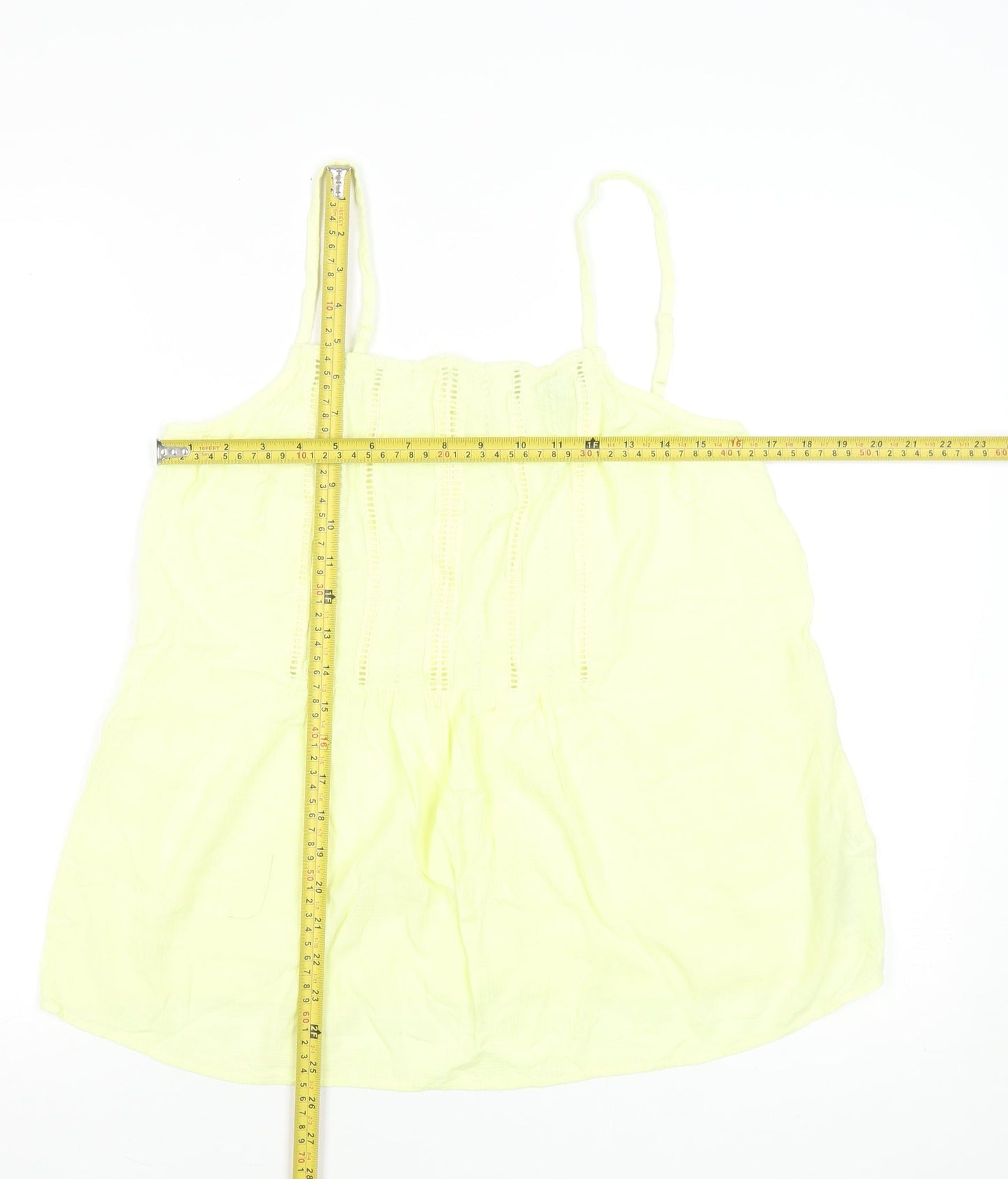 Womens UK Size 12 Marks and Spencer Yellow Camisole Tank
