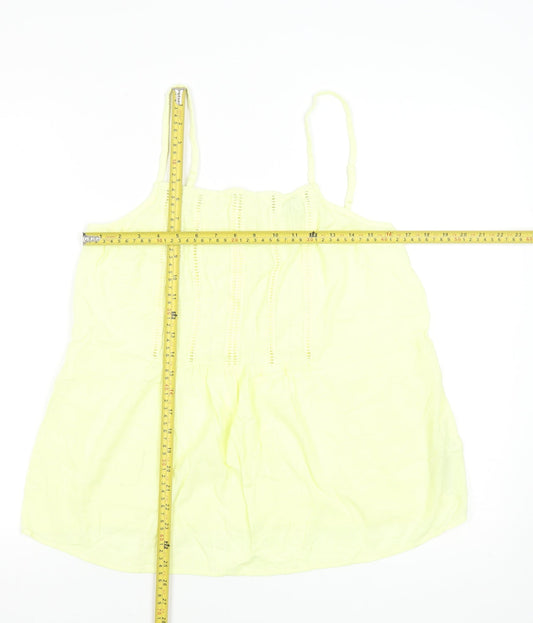 Womens UK Size 12 Marks and Spencer Yellow Camisole Tank