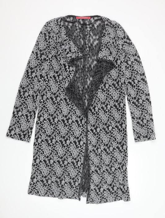 Womens UK Size 12 Evelin Brandt Berlin Grey Cardigan Jumper
