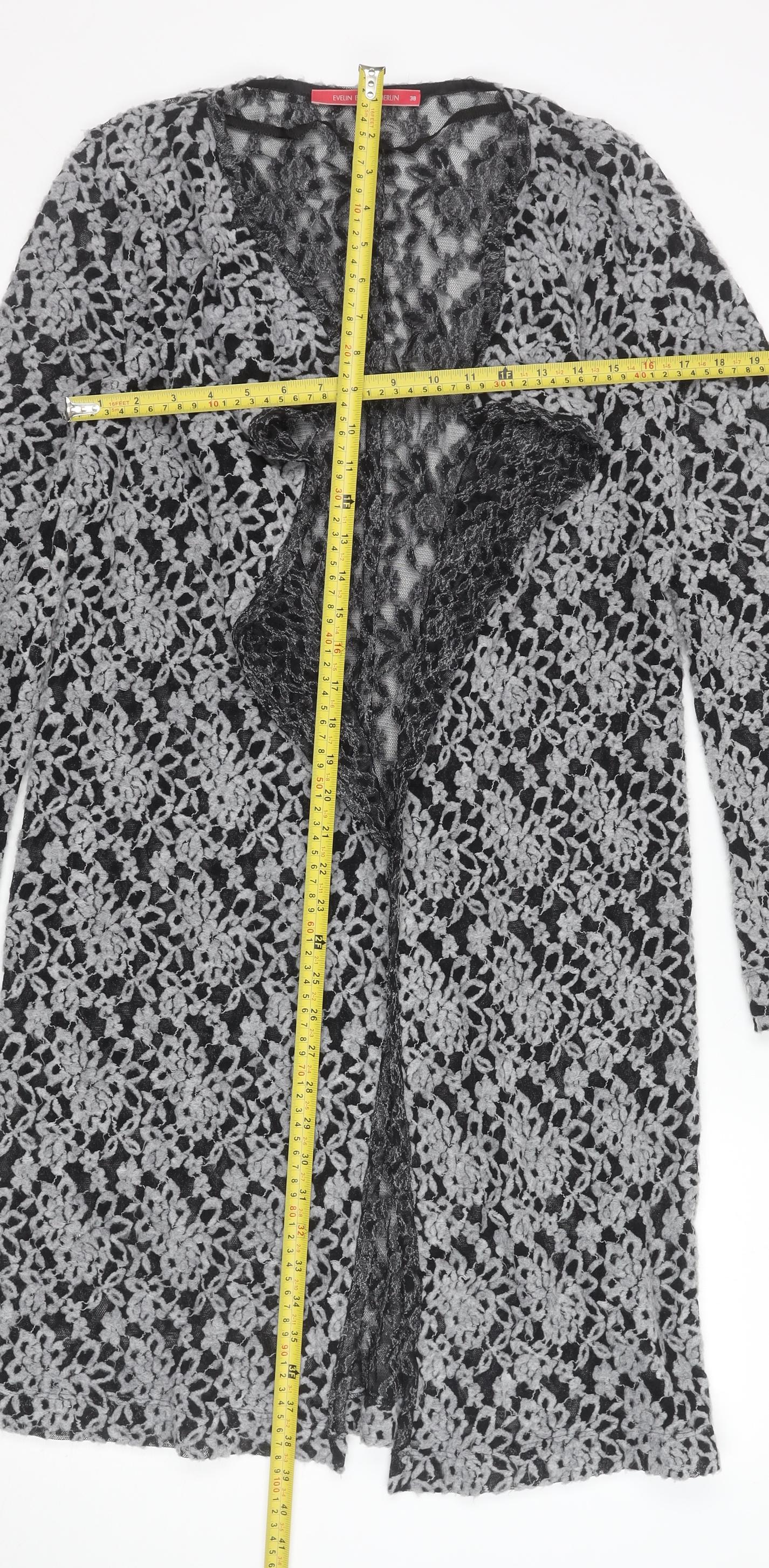 Womens UK Size 12 Evelin Brandt Berlin Grey Cardigan Jumper