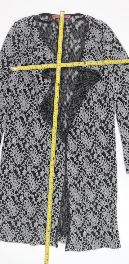 Womens UK Size 12 Evelin Brandt Berlin Grey Cardigan Jumper