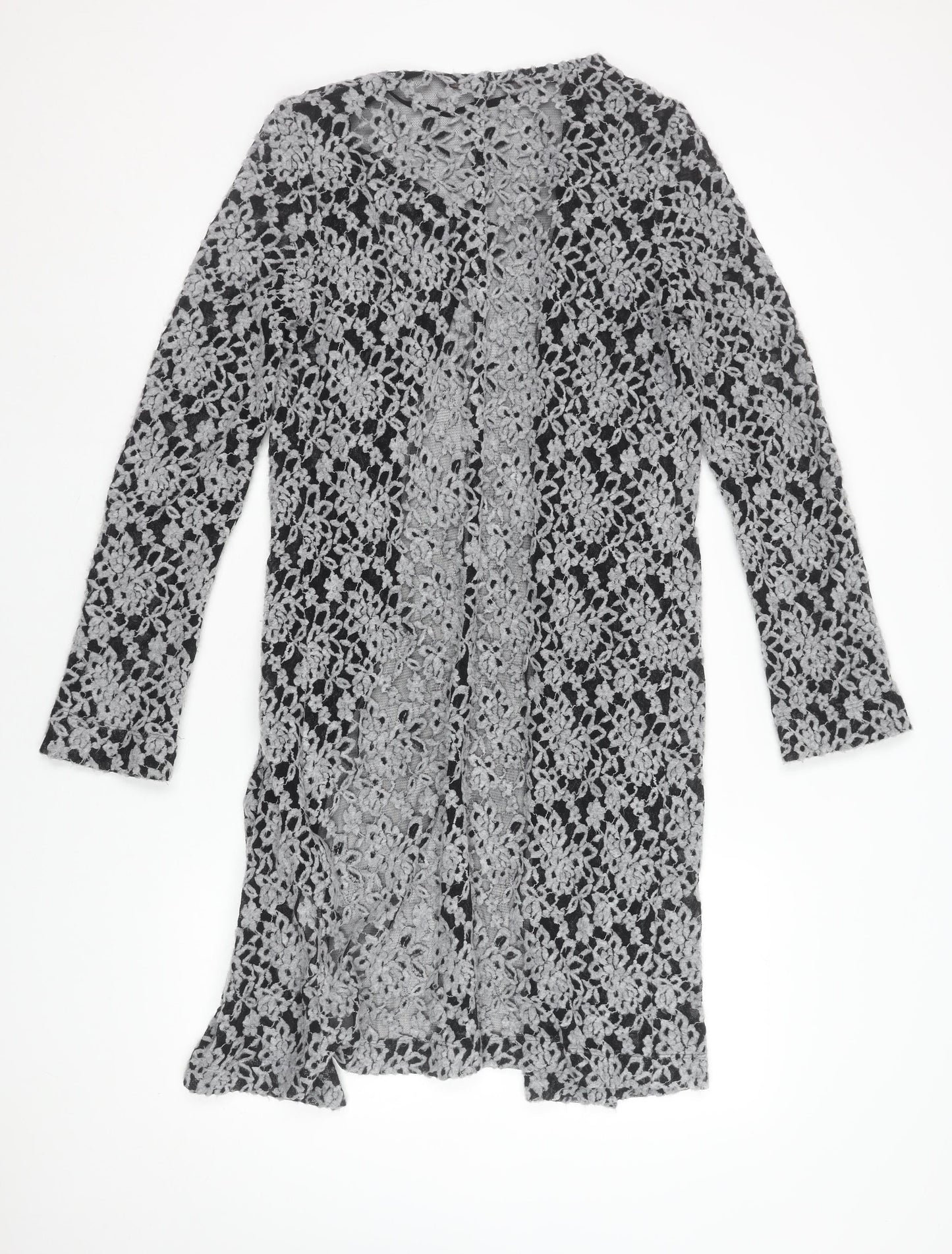 Womens UK Size 12 Evelin Brandt Berlin Grey Cardigan Jumper