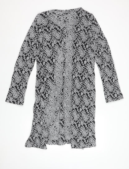 Womens UK Size 12 Evelin Brandt Berlin Grey Cardigan Jumper