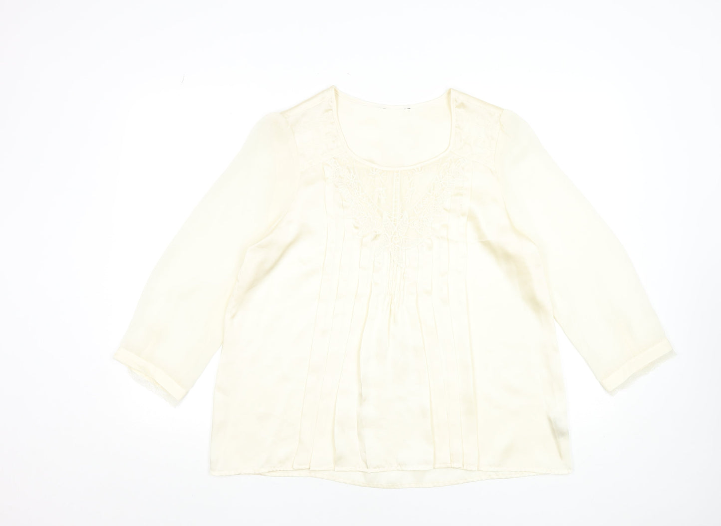 Womens UK Size 16 Savida Ivory Tunic Blouse
