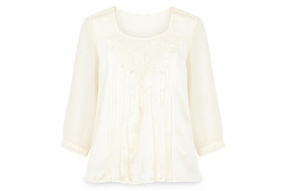 Womens UK Size 16 Savida Ivory Tunic Blouse