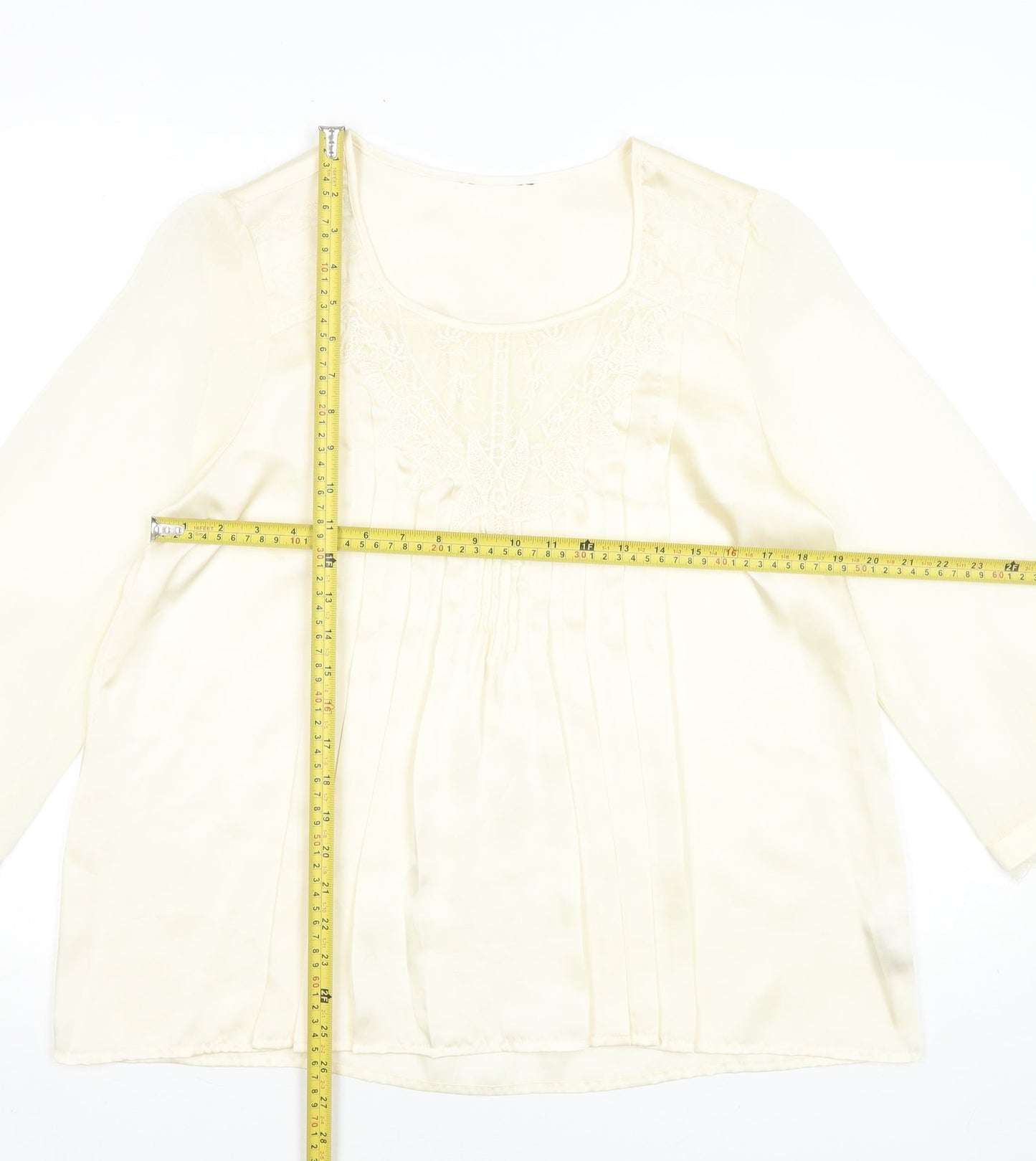 Womens UK Size 16 Savida Ivory Tunic Blouse
