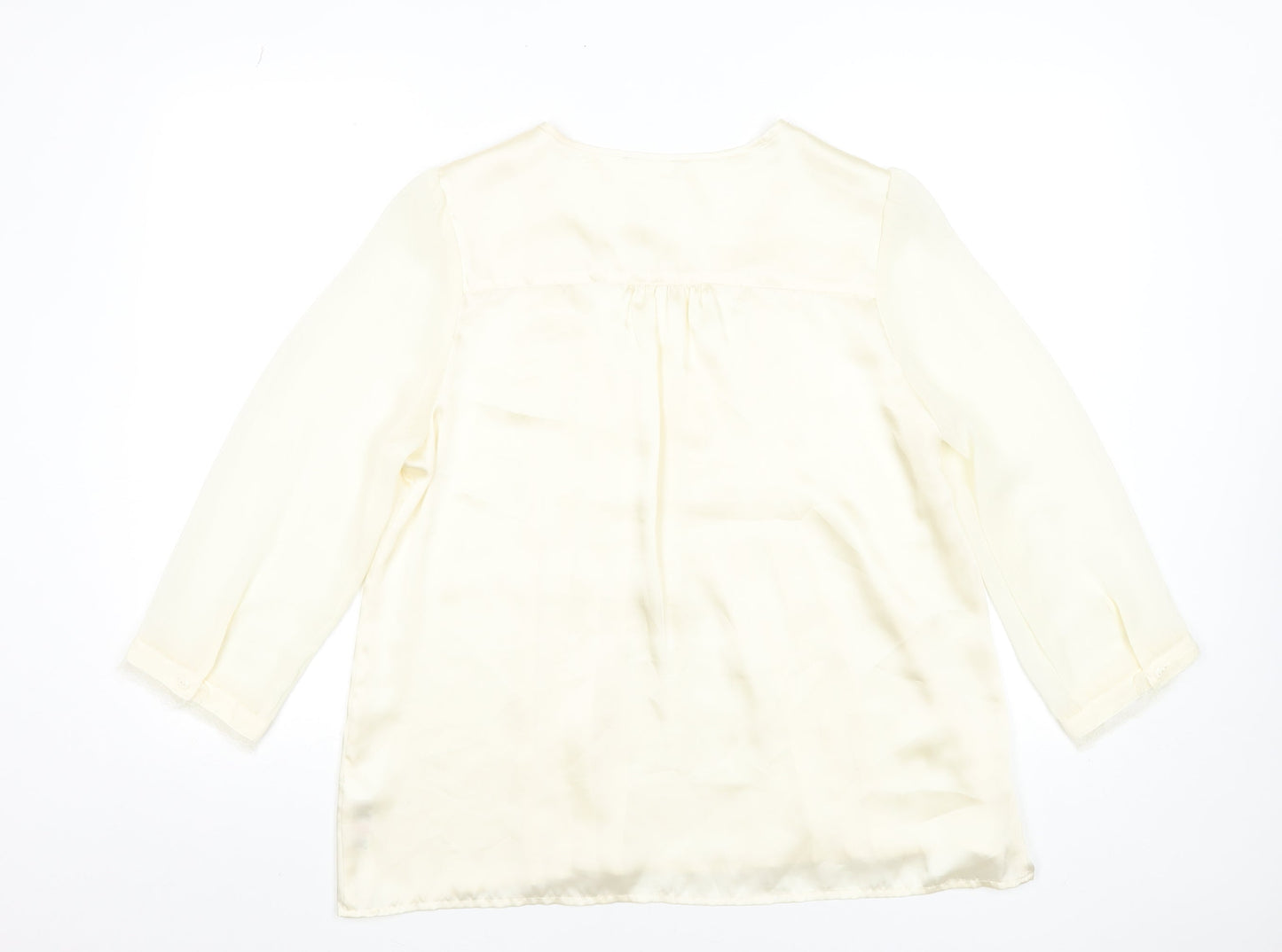 Womens UK Size 16 Savida Ivory Tunic Blouse