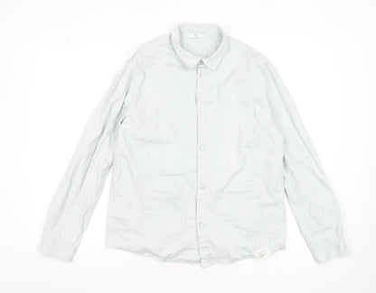 Boys UK Size 14-15 Years Marks and Spencer Grey Basic Button-Up