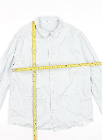 Boys UK Size 14-15 Years Marks and Spencer Grey Basic Button-Up